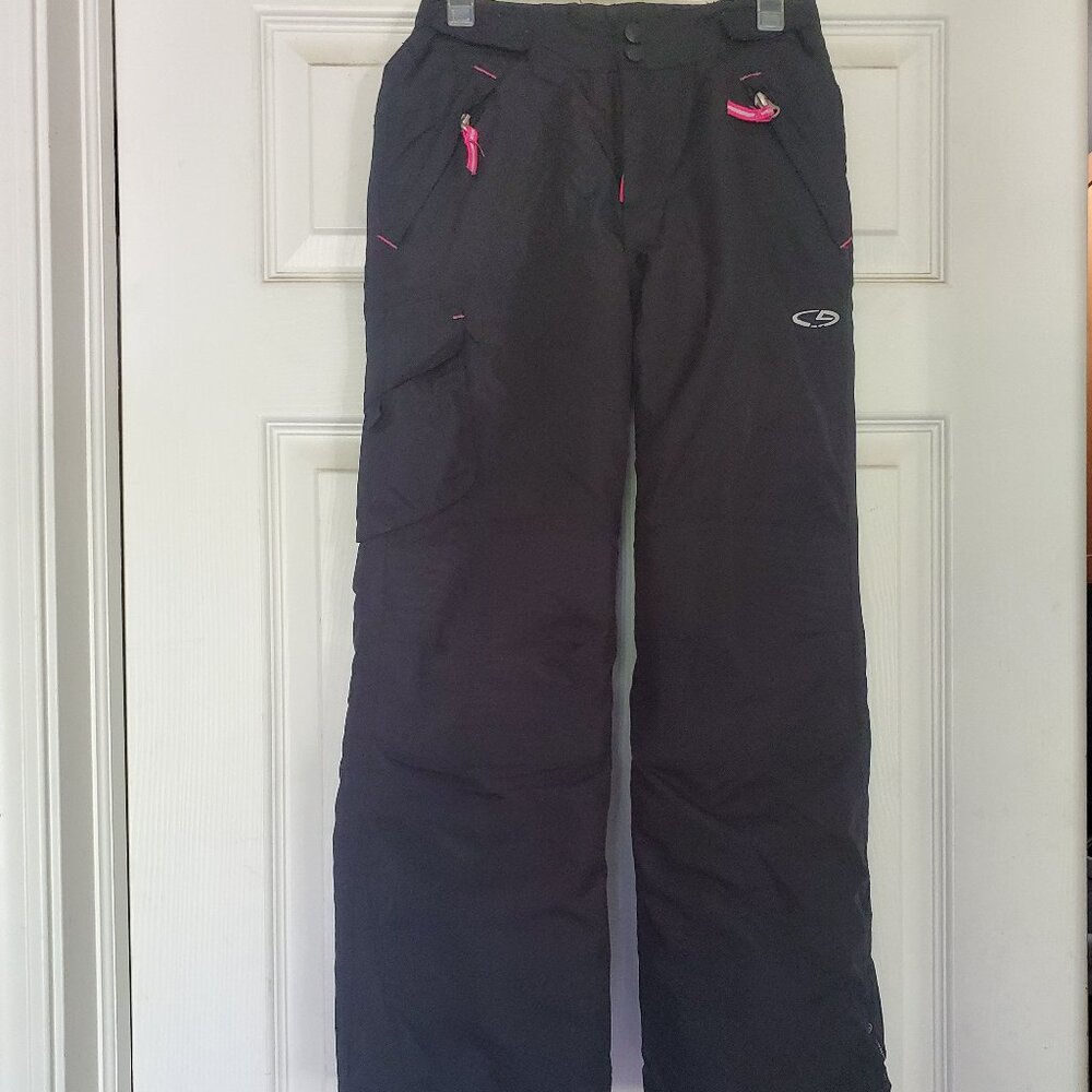 Champion Black Snow Pants, Size Med (7-8)